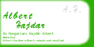 albert hajdar business card