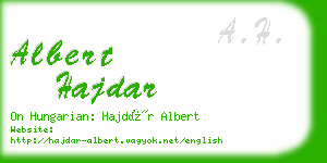 albert hajdar business card